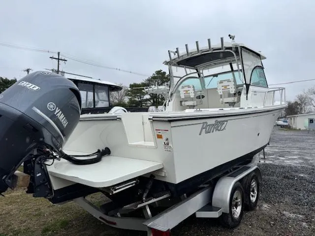 Slide: The Image of 2015 Parker 2510 XLD boat on trailer with Yamaha outboard motor. - 14