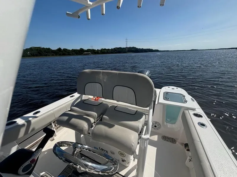 Slide: The Image of 2020 Sea Fox 228 Commander boat interior on calm water. - 8