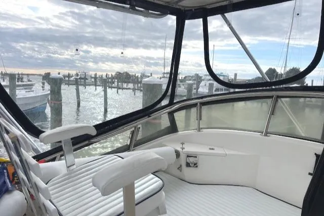 Slide: The Image of Interior view of 2003 Albin 32 + 2 Command Bridge overlooking marina. - 16