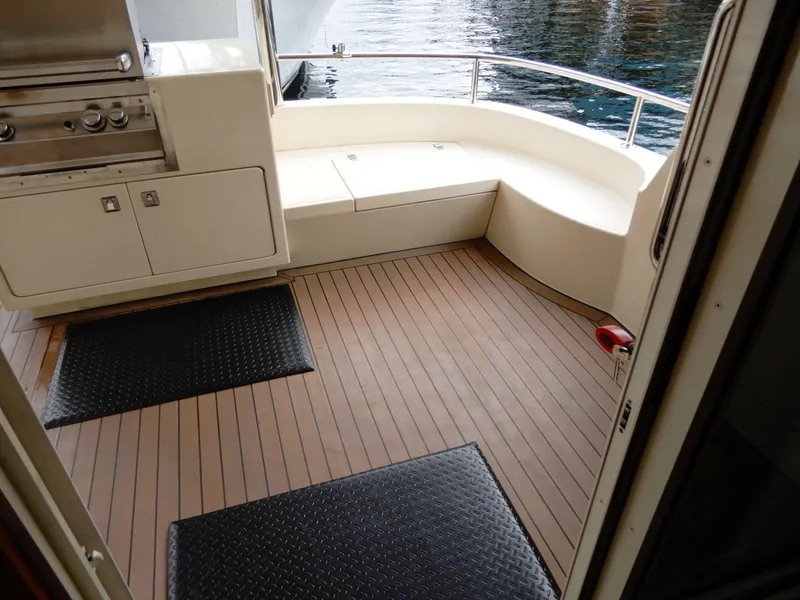 Slide: The Image of Spacious deck of 2008 Bracewell Pacesetter 540 yacht with seating and grill. - 13