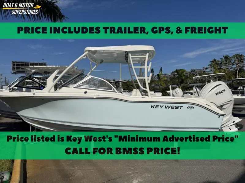 Slide: The Image of 2025 Key West 239 DFS boat with trailer, GPS, and freight included. Call for BMSS price! - 0
