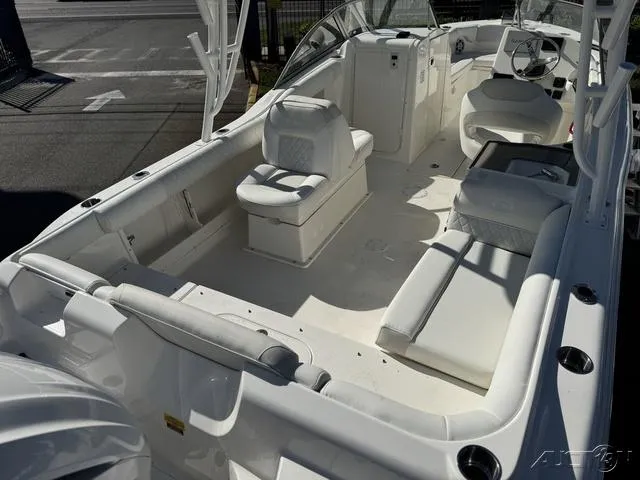 Slide: The Image of 2025 Key West 239 DFS boat with spacious seating and modern design. - 9