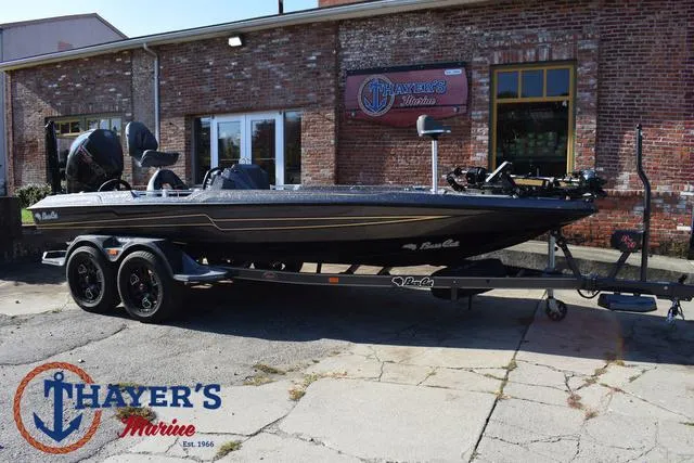 Slide: The Image of 2025 Bass Cat Cougar FTD boat at Thayer's Marine dealership. - 33