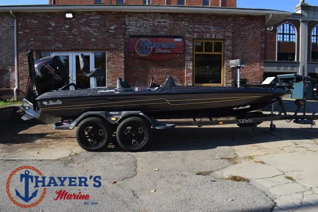 Slide: The Image of 2025 Bass Cat Cougar FTD boat at Thayer's Marine dealership. - 4