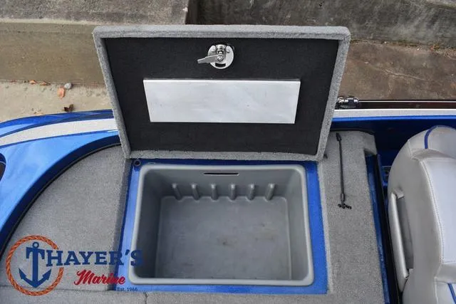 Slide: The Image of Open storage compartment on 2018 Nitro Z21 boat by Thayer's Marine. - 32