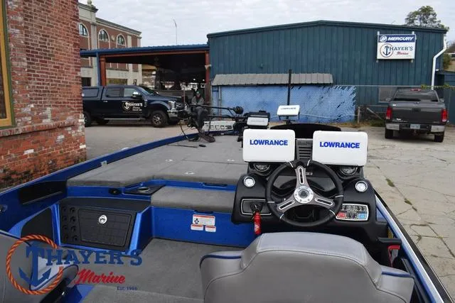 Slide: The Image of 2018 Nitro Z21 boat interior with Lowrance electronics at Thayer's Marine. - 35