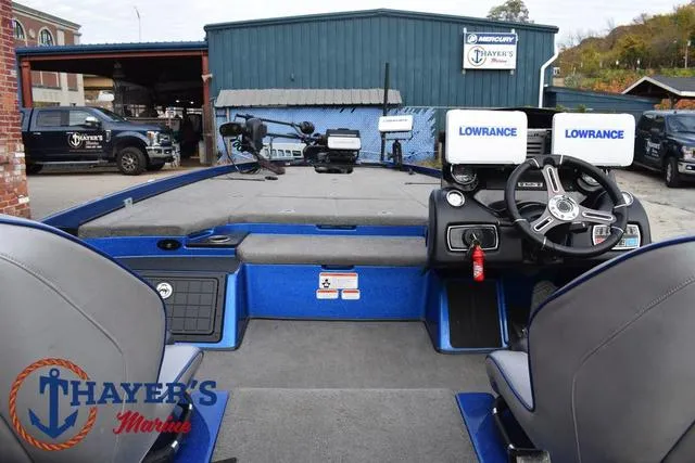 Slide: The Image of 2018 Nitro Z21 boat interior with Lowrance electronics at Thayer's Marine. - 36