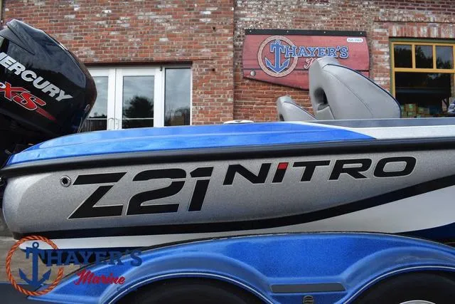 Slide: The Image of 2018 Nitro Z21 boat with Mercury engine at Thayer's Marine. - 4
