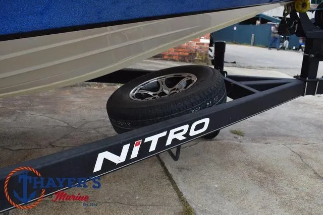 Slide: The Image of 2018 Nitro Z21 boat trailer with spare tire at Thayer's Marine. - 6