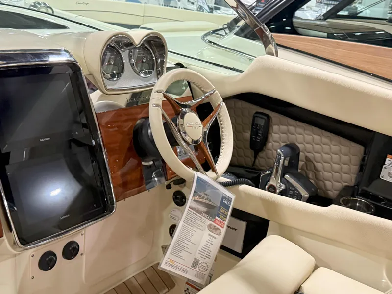 Slide: The Image of 2025 Chris-Craft Launch 35 GT dashboard with modern controls and luxurious design. - 8