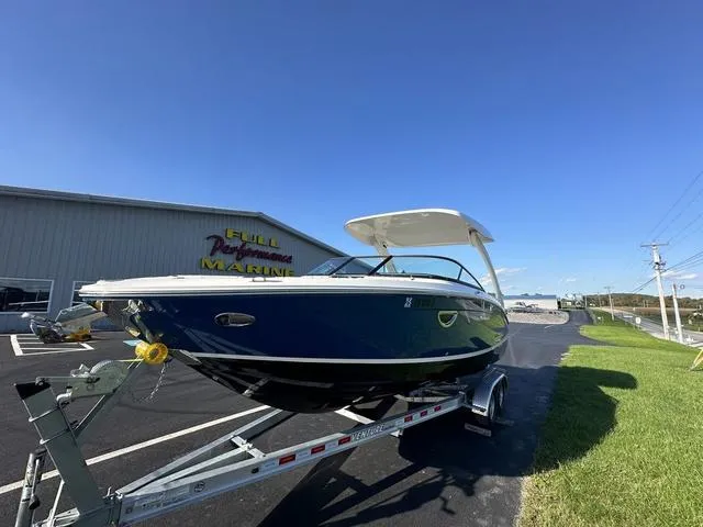 Slide: The Image of 2023 Regal LS6 boat on trailer at Full Performance Marine dealership. - 5