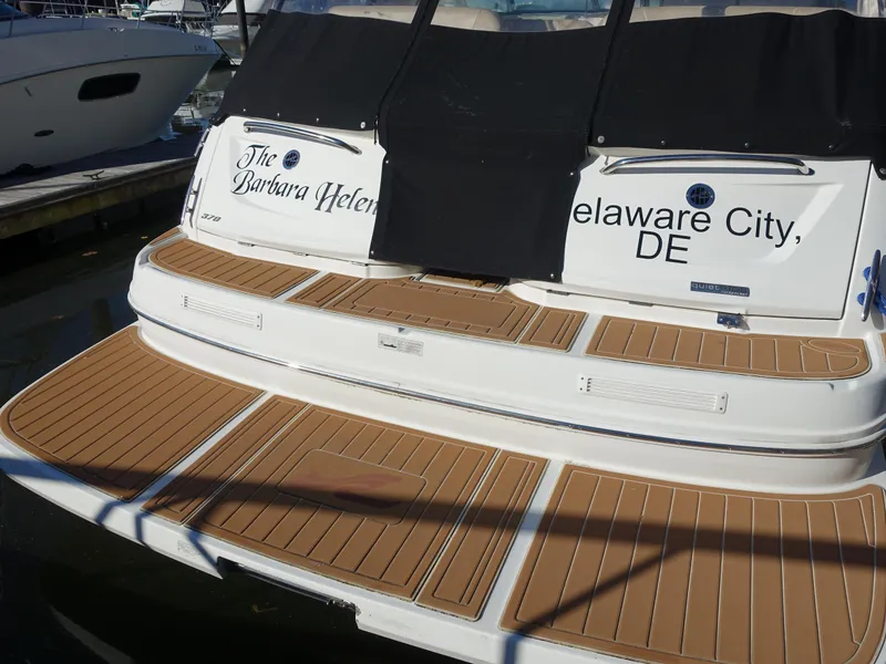 Slide: The Image of 2013 Sea Ray 370 Venture boat docked in Delaware City, DE. - 2