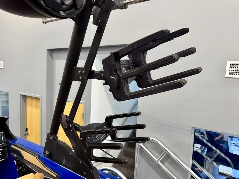 Slide: The Image of 2022 Axis T250 wakeboard rack on a boat tower indoors. - 15