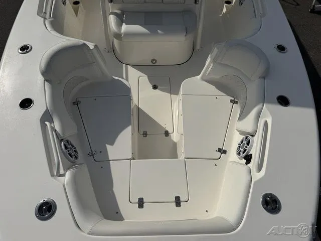 Slide: The Image of 2025 Key West 263 FS boat with spacious seating and modern design. - 38