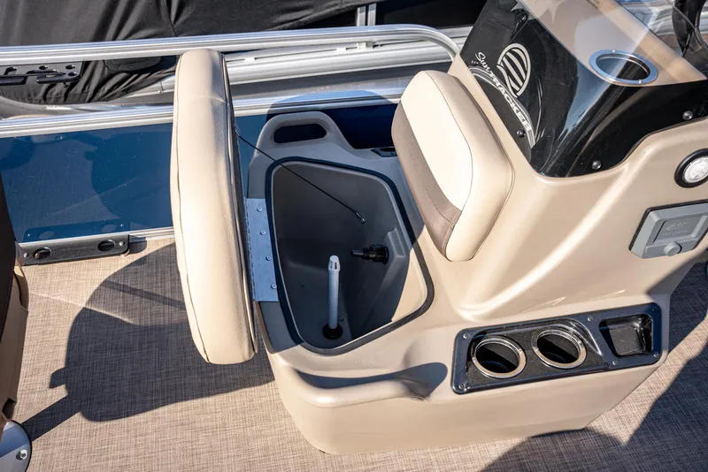 Slide: The Image of 2025 Sun Tracker Bass Buggy 16 DLX boat seat with storage compartment. - 10