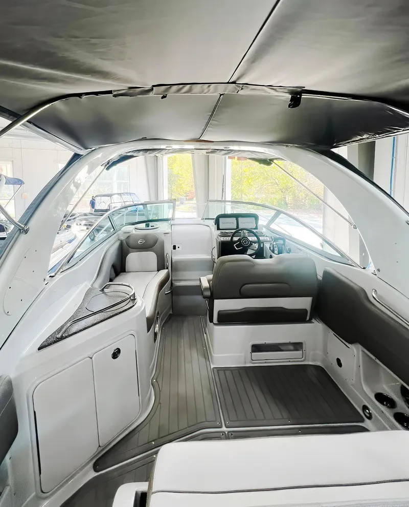 Slide: The Image of Interior of 2025 Crownline 280 CRX boat, featuring sleek design and modern amenities. - 3