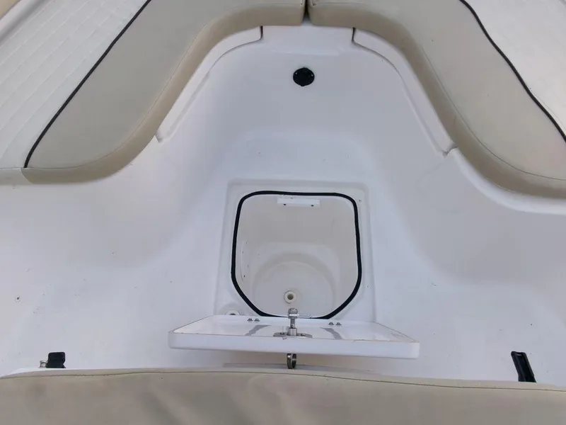 Slide: The Image of 2018 Sea Fox 266 Commander boat interior with storage compartment. - 11