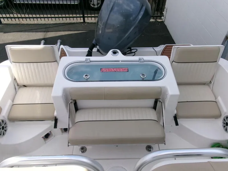 Slide: The Image of 2018 Sea Fox 266 Commander boat interior with seating and livewell. - 31