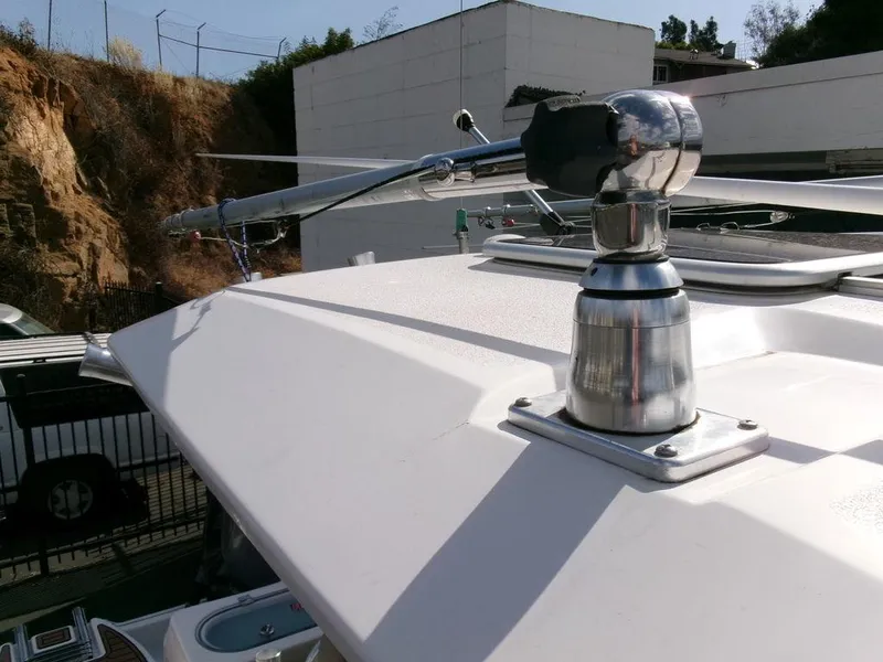 Slide: The Image of Close-up of 2018 Sea Fox 266 Commander boat's radar mount on deck. - 35