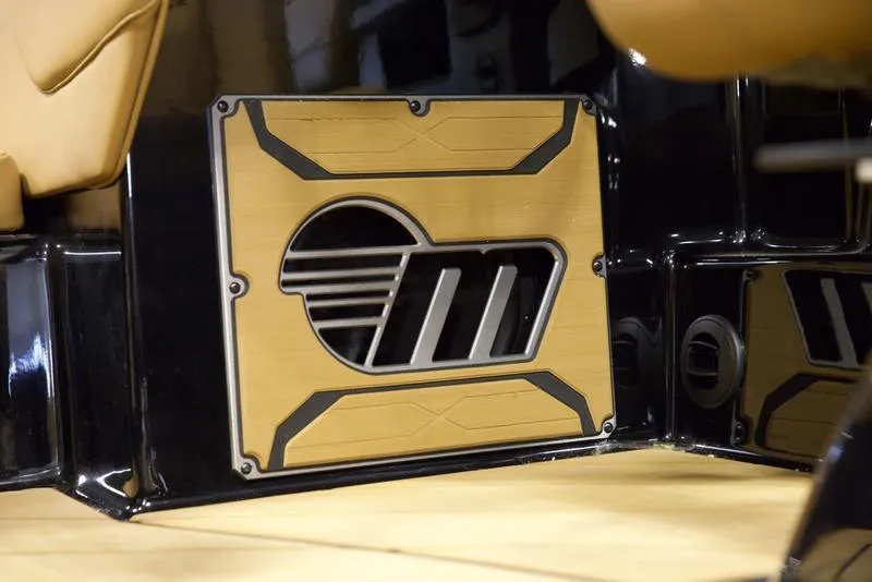 Slide: The Image of 2024 Malibu 23 LSV interior speaker detail with stylish design. - 17