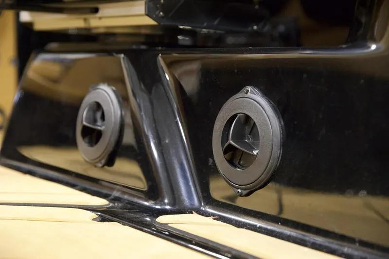 Slide: The Image of 2024 Malibu 23 LSV boat speakers on sleek black panel. - 6