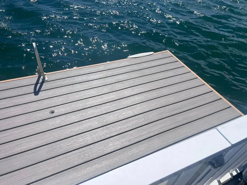 Slide: The Image of Houseboat deck on water, Fun Country model, 1993. - 19