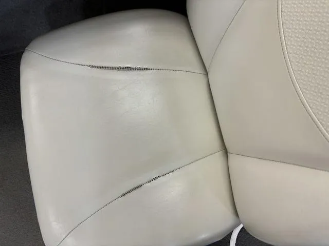 Slide: The Image of Torn seat upholstery on 2007 Bayliner 175 Bowrider boat. - 22