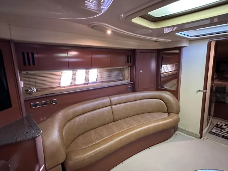 Slide: The Image of Luxurious interior of 2007 Sea Ray 44 Sundancer yacht with leather seating. - 20