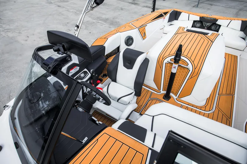 Slide: The Image of 2025 Nautique Ski boat interior with sleek design and modern features. - 21