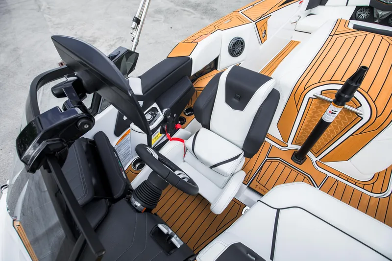 Slide: The Image of 2025 Nautique Ski boat interior with modern design and advanced controls. - 22