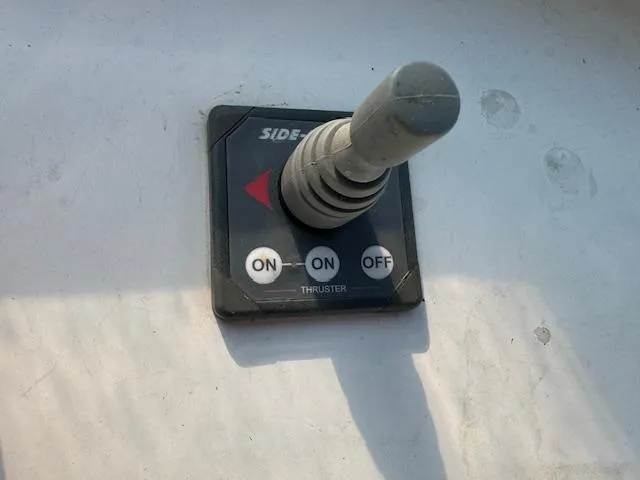 Slide: The Image of Joystick control panel on 1983 DeFever 41 Trawler boat. - 12