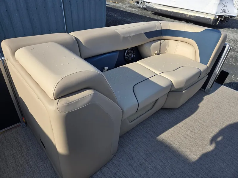 Slide: The Image of Beige seating on 2025 Godfrey Sweetwater 2086 C pontoon boat. - 29