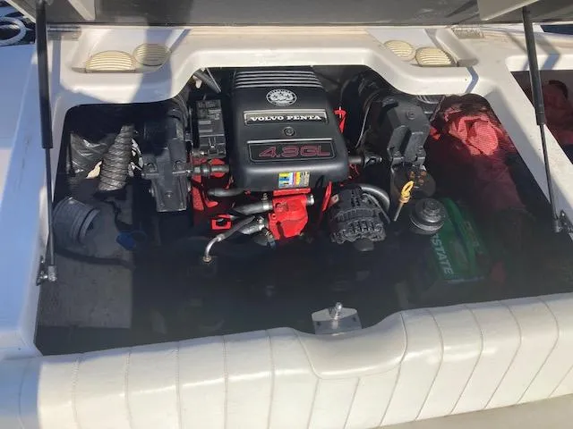 Slide: The Image of 2008 Regal 1900 Bowrider engine compartment with Volvo Penta 4.3GL engine. - 11