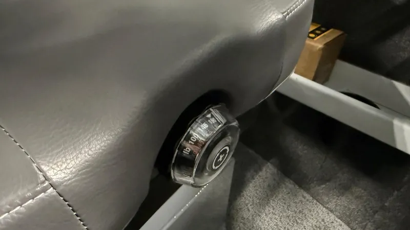 Slide: The Image of Adjustable seat control on 2025 Hewescraft 240 Ocean Pro ET HT boat. - 31