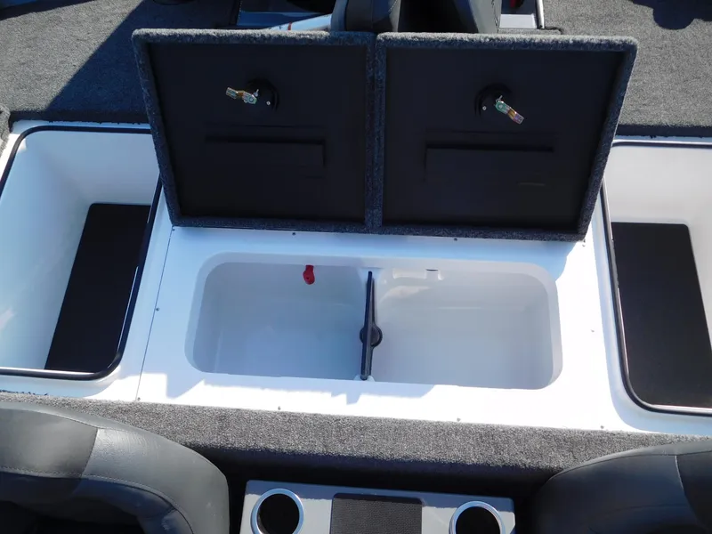 Slide: The Image of 2025 Vexus AVX 1980 boat storage compartments and seating area. - 9