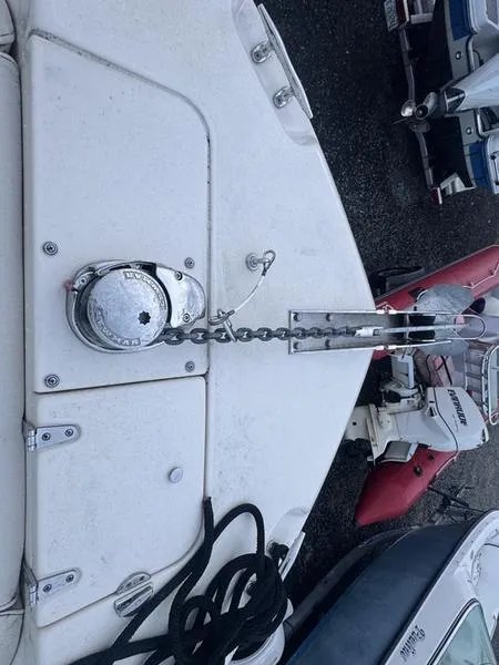 Slide: The Image of 2022 Grady-White 257 Fisherman boat anchor and chain on deck. - 11