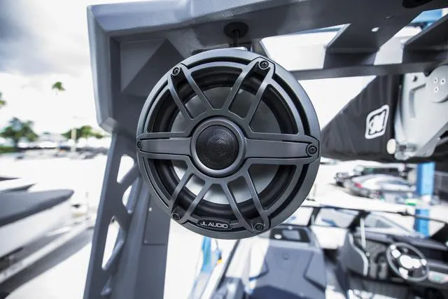 Slide: The Image of JL Audio speaker on 2024 Nautique S23 boat. - 22