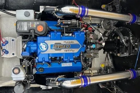 Slide: The Image of 2019 Phantom SV 32 engine, blue and silver, high-performance setup. - 7