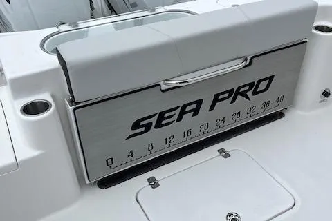 Slide: The Image of 2025 Sea Pro 262 Sport boat with integrated measuring board. - 4