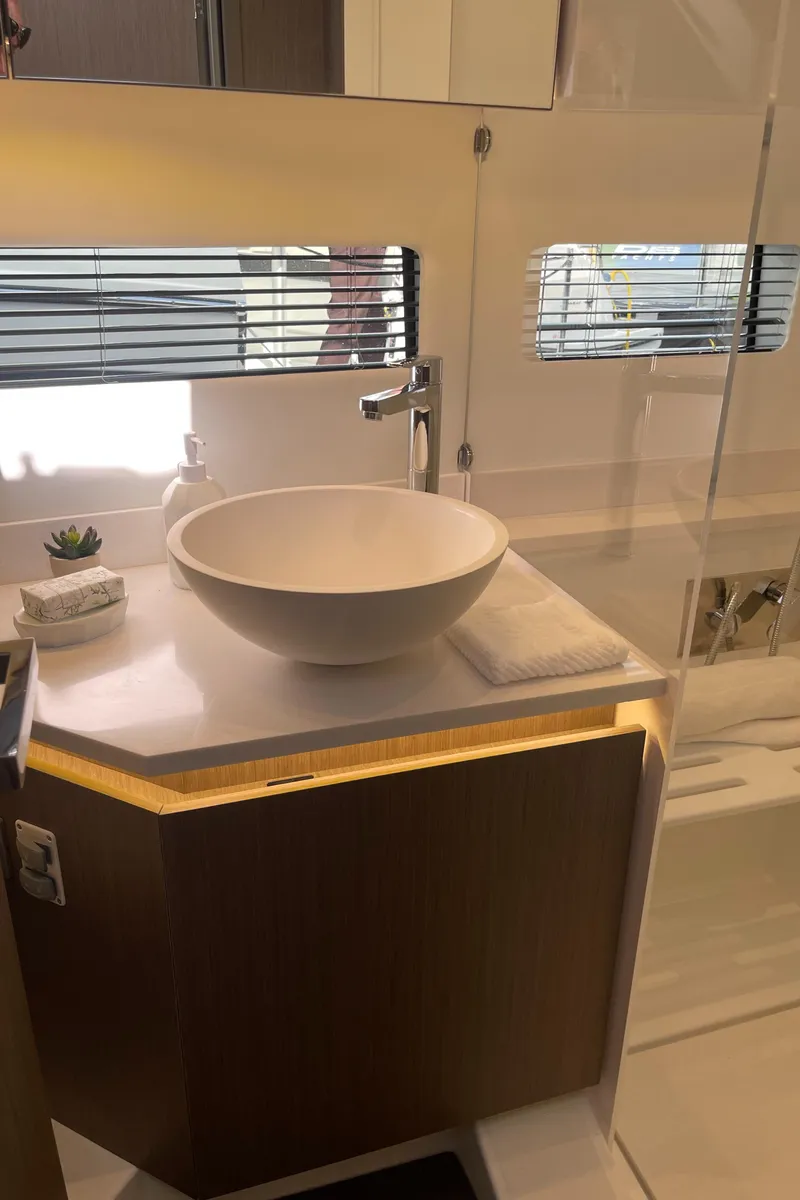 Slide: The Image of Modern bathroom in 2025 Jeanneau NC 1295 Coupe with sleek sink and stylish design. - 17