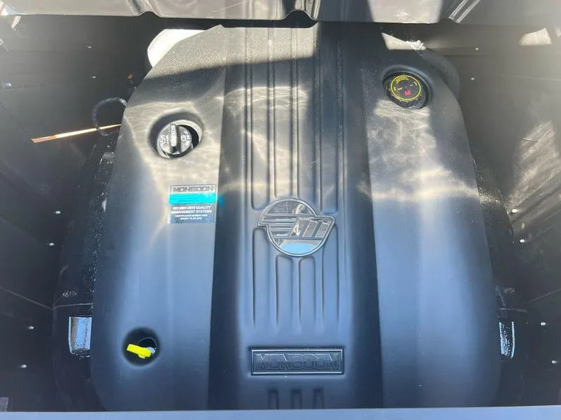 Slide: The Image of 2025 Malibu 23 LSV engine compartment, showcasing modern design and components. - 24