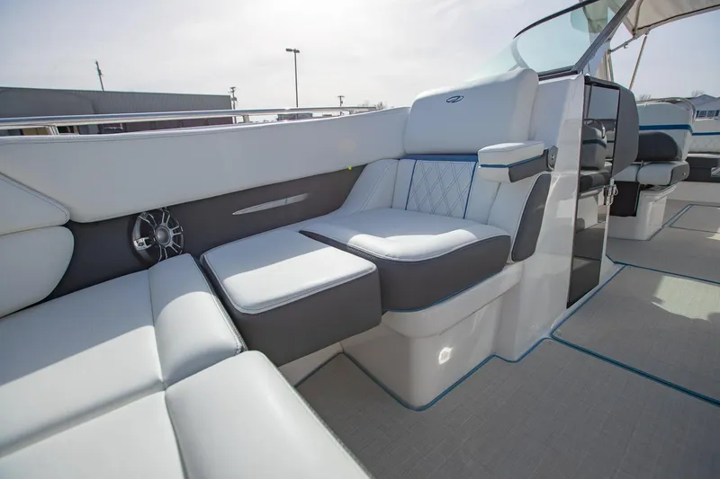 Slide: The Image of 2022 Regal 2800 Bowrider interior with luxurious seating and modern design. - 31