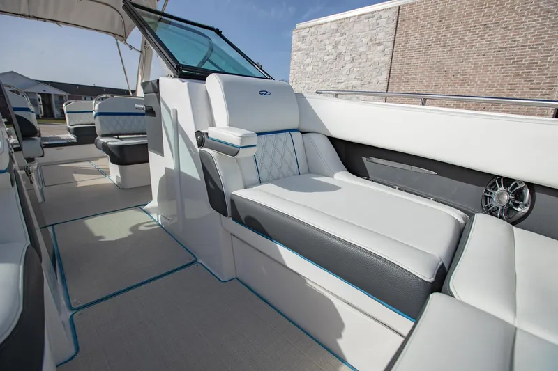 Slide: The Image of 2022 Regal 2800 Bowrider interior with luxurious seating and modern design. - 32