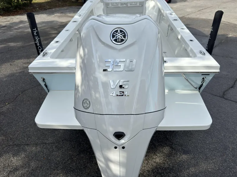 Slide: The Image of 2025 Pair Customs 24DV boat with Yamaha 350 V6 4.3L engine. - 17