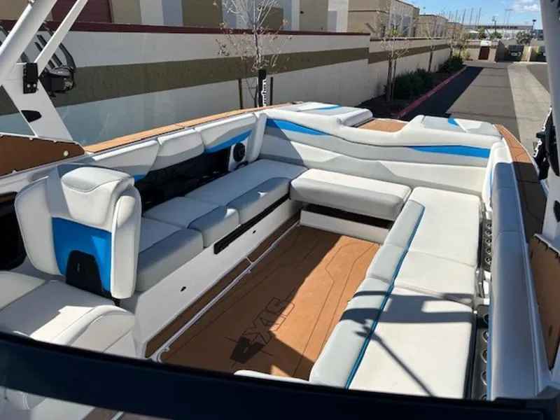 Slide: The Image of 2025 Axis A245 boat interior with spacious seating and modern design. - 20