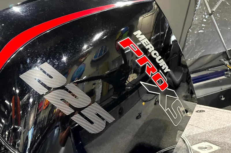 Slide: The Image of Mercury Pro XS 225 engine on 2025 Tracker Targa V-19 WT boat. - 14