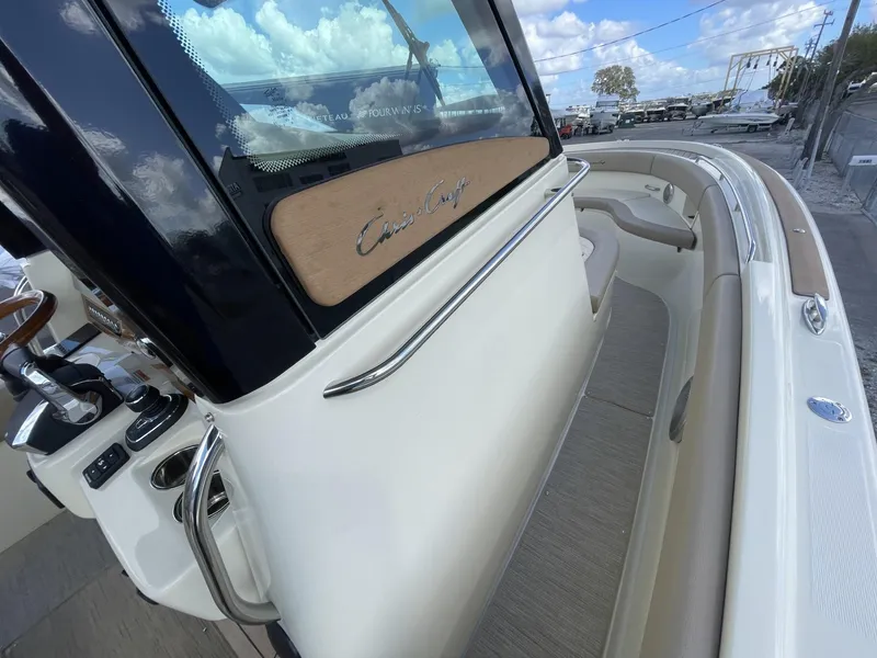 Slide: The Image of 2025 Chris-Craft Catalina 30 boat deck with sleek design and modern features. - 11