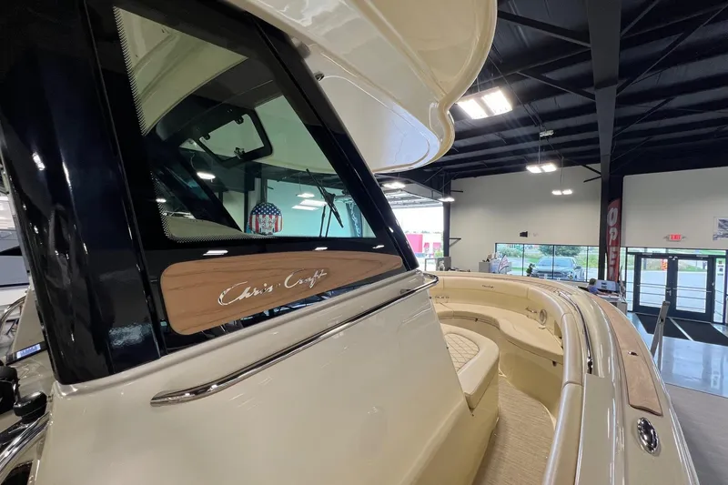 Slide: The Image of 2025 Chris-Craft Catalina 30 boat interior, showcasing elegant design and craftsmanship. - 22
