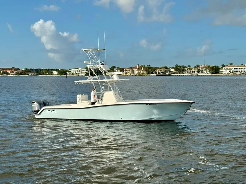 Slide: The Image of 2020 Invincible 33 Open Fisherman boat cruising on a sunny day. - 30