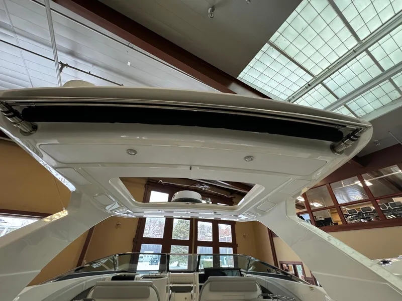 Slide: The Image of 2025 Sea Ray SLX 350 boat interior with sleek design and modern features. - 7